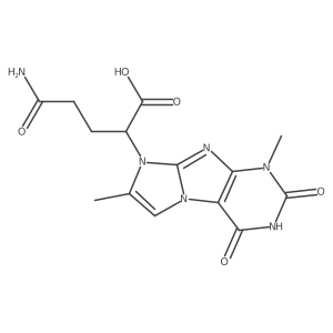 5-amino-2-(1,7-dimethyl-2,4-dioxo-3,4-dihydro-1H-imidazo[2,1-f]purin-8(2H)-yl)-5-oxopentanoic acid Structure