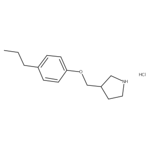 3-((4-Propylphenoxy)methyl)pyrrolidine hydrochloride Structure