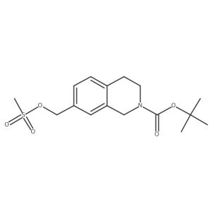 Tert-butyl 7-(((methylsulfonyl)oxy)methyl)-3,4-dihydroisoquinoline-2(1h)-carboxylate结构式