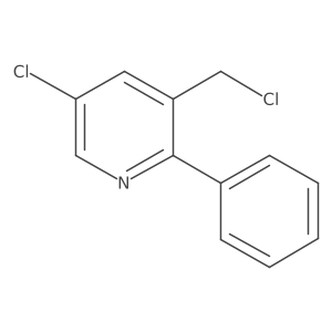 5-Chloro-3-(chloromethyl)-2-phenylpyridine Structure