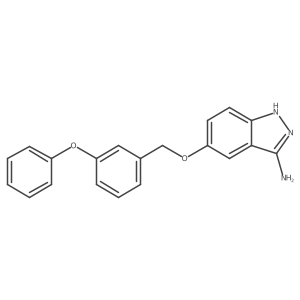 5-[(3-phenoxyphenyl)methoxy]-1H-indazol-3-amine结构式