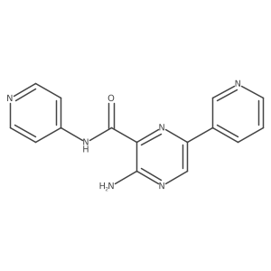 3-Amino-6-(pyridin-3-yl)-n-(pyridin-4-yl)pyrazine-2-carboxamide Structure