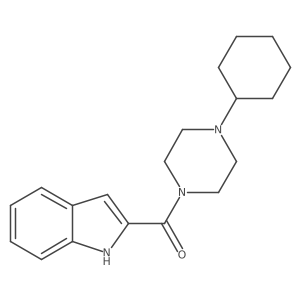 (4-cyclohexylpiperazin-1-yl)(1H-indol-2-yl)methanone结构式