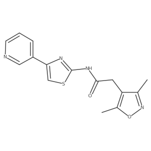 2-(3,5-dimethylisoxazol-4-yl)-N-(4-(pyridin-3-yl)thiazol-2-yl)acetamide Structure