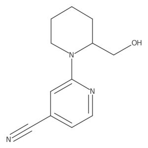 2-(2-(Hydroxymethyl)piperidin-1-yl)isonicotinonitrile Structure