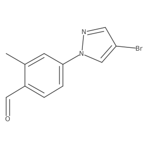 4-(4-Bromo-1H-pyrazol-1-YL)-2-methylbenzaldehyde结构式