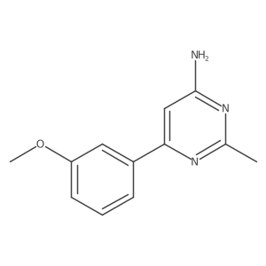 6-(3-Methoxyphenyl)-2-methylpyrimidin-4-amine结构式