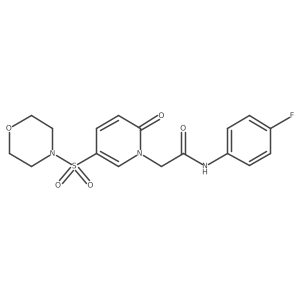 N-(4-fluorophenyl)-2-[5-(morpholin-4-ylsulfonyl)-2-oxopyridin-1(2H)-yl]acetamide结构式