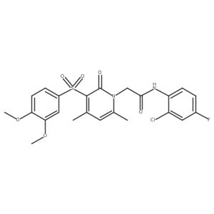 N-(2-chloro-4-fluorophenyl)-2-(3-((3,4-dimethoxyphenyl)sulfonyl)-4,6-dimethyl-2-oxopyridin-1(2H)-yl)acetamide Structure