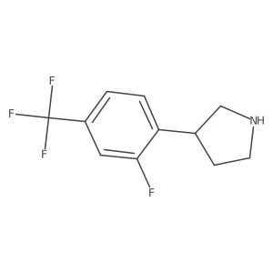 3-[2-Fluoro-4-(trifluoromethyl)phenyl]pyrrolidine Structure