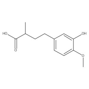 4-(3-Hydroxy-4-methoxyphenyl)-2-methylbutanoic acid Structure