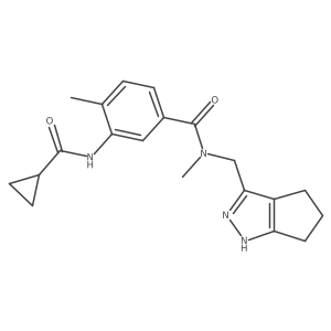 3-[(cyclopropylcarbonyl)amino]-N,4-dimethyl-N-(2,4,5,6-tetrahydrocyclopenta[c]pyrazol-3-ylmethyl)benzamide Structure
