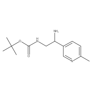 tert-butyl N-[2-amino-2-(6-methylpyridin-3-yl)ethyl]carbamate Structure