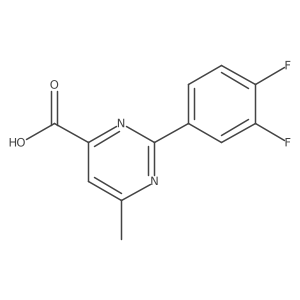 2-(3,4-Difluorophenyl)-6-methylpyrimidine-4-carboxylic acid结构式
