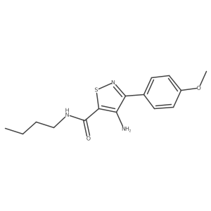 4-amino-N-butyl-3-(4-methoxyphenyl)isothiazole-5-carboxamide结构式