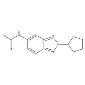 N-(2-cyclopentylbenzotriazol-5-yl)acetamide Structure