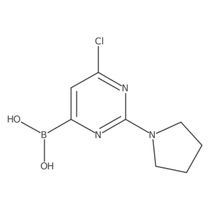 2-(Pyrrolidin-1-YL)-6-chloropyrimidine-4-boronic acid Structure