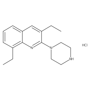 3,8-Diethyl-2-(piperazin-1-yl)quinoline hydrochloride结构式