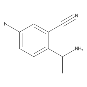 2-(1-Aminoethyl)-5-fluorobenzonitrile结构式