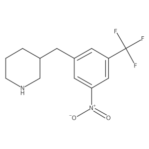 3-{[3-Nitro-5-(trifluoromethyl)phenyl]methyl}piperidine Structure