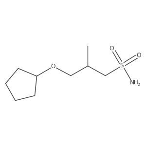 3-(Cyclopentyloxy)-2-methylpropane-1-sulfonamide Structure
