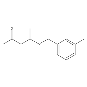 4-((3-Methylbenzyl)thio)pentan-2-one Structure