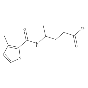 4-(3-Methylthiophene-2-carboxamido)pentanoic acid结构式