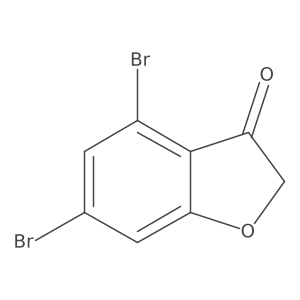 4,6-Dibromo-2,3-dihydro-1-benzofuran-3-one结构式