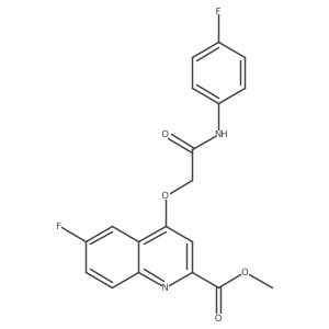 Methyl 6-fluoro-4-{[(4-fluorophenyl)carbamoyl]methoxy}quinoline-2-carboxylate结构式
