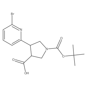 4-(6-Bromopyridin-2-yl)-1-[(tert-butoxy)carbonyl]pyrrolidine-3-carboxylic acid Structure
