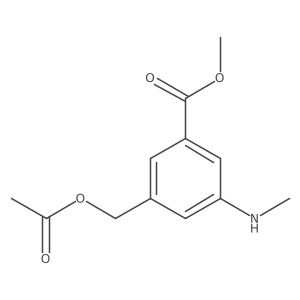 Methyl 3-(acetoxymethyl)-5-(methylamino)benzoate结构式