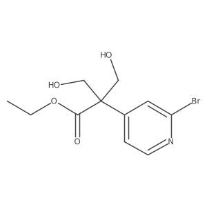2-(2-Bromo-pyridin-4-yl)-3-hydroxy-2-hydroxymethyl-propionic acid ethyl ester Structure