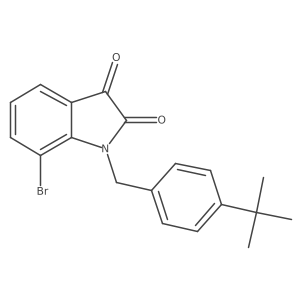 7-Bromo-1-(4-(tert-butyl)benzyl)indoline-2,3-dione Structure