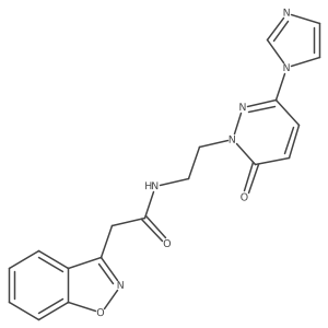 N-(2-(3-(1H-imidazol-1-yl)-6-oxopyridazin-1(6H)-yl)ethyl)-2-(benzo[d]isoxazol-3-yl)acetamide结构式