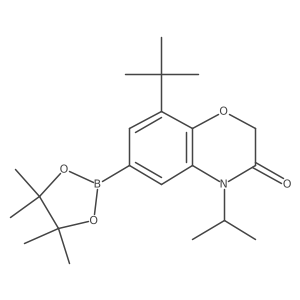 8-(1,1-Dimethylethyl)-4-(1-methylethyl)-6-(4,4,5,5-tetramethyl-1,3,2-dioxaborolan-2-yl)-2H-1,4-benzoxazin-3(4h)-one Structure