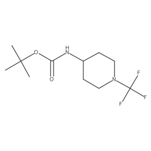 Tert-butyl (1-(trifluoromethyl)piperidin-4-yl)carbamate结构式