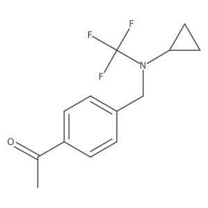 1-(4-((Cyclopropyl(trifluoromethyl)amino)methyl)phenyl)ethanone Structure