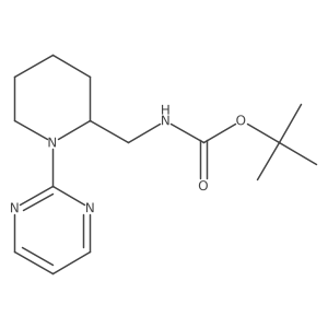 Tert-butyl ((1-(pyrimidin-2-yl)piperidin-2-yl)methyl)carbamate结构式