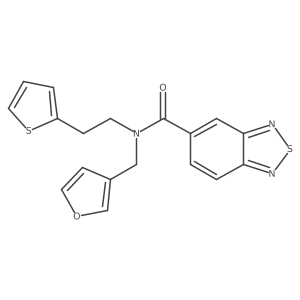 N-(furan-3-ylmethyl)-N-(2-(thiophen-2-yl)ethyl)benzo[c][1,2,5]thiadiazole-5-carboxamide结构式