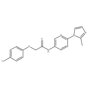 2-(4-chlorophenoxy)-N-(2-(2-methyl-1H-imidazol-1-yl)pyrimidin-5-yl)acetamide Structure