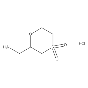 2-(Aminomethyl)-1,4lambda6-oxathiane-4,4-dione hydrochloride结构式