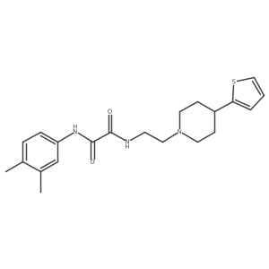 N1-(3,4-dimethylphenyl)-N2-(2-(4-(thiophen-2-yl)piperidin-1-yl)ethyl)oxalamide Structure