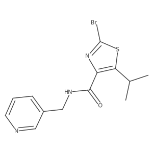 2-bromo-5-isopropyl-N-(3-pyridylmethyl)-1,3-thiazole-4-carboxamide Structure