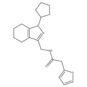 N-[(1-cyclopentyl-4,5,6,7-tetrahydro-1H-indazol-3-yl)methyl]-2-(thiophen-2-yl)acetamide Structure