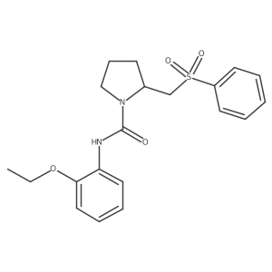 N-(2-ethoxyphenyl)-2-((phenylsulfonyl)methyl)pyrrolidine-1-carboxamide结构式
