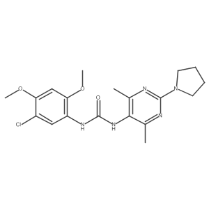 1-(5-Chloro-2,4-dimethoxyphenyl)-3-(4,6-dimethyl-2-(pyrrolidin-1-yl)pyrimidin-5-yl)urea结构式