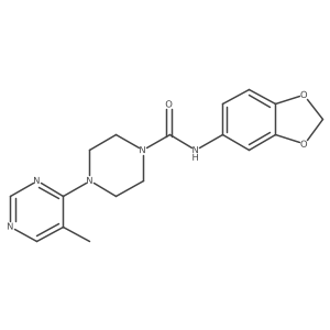 N-(2H-1,3-Benzodioxol-5-YL)-4-(5-methylpyrimidin-4-YL)piperazine-1-carboxamide结构式