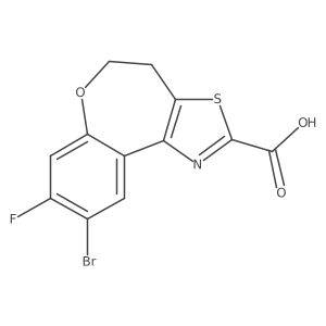 9-Bromo-8-fluoro-4,5-dihydrobenzo[2,3]oxepino[4,5-d]thiazole-2-carboxylic acid Structure