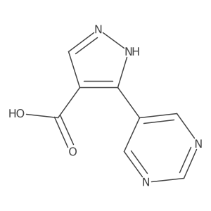 5-(Pyrimidin-5-yl)-1H-pyrazole-4-carboxylic acid Structure