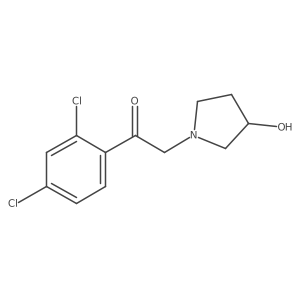 1-(2,4-Dichlorophenyl)-2-(3-hydroxypyrrolidin-1-yl)ethan-1-one Structure